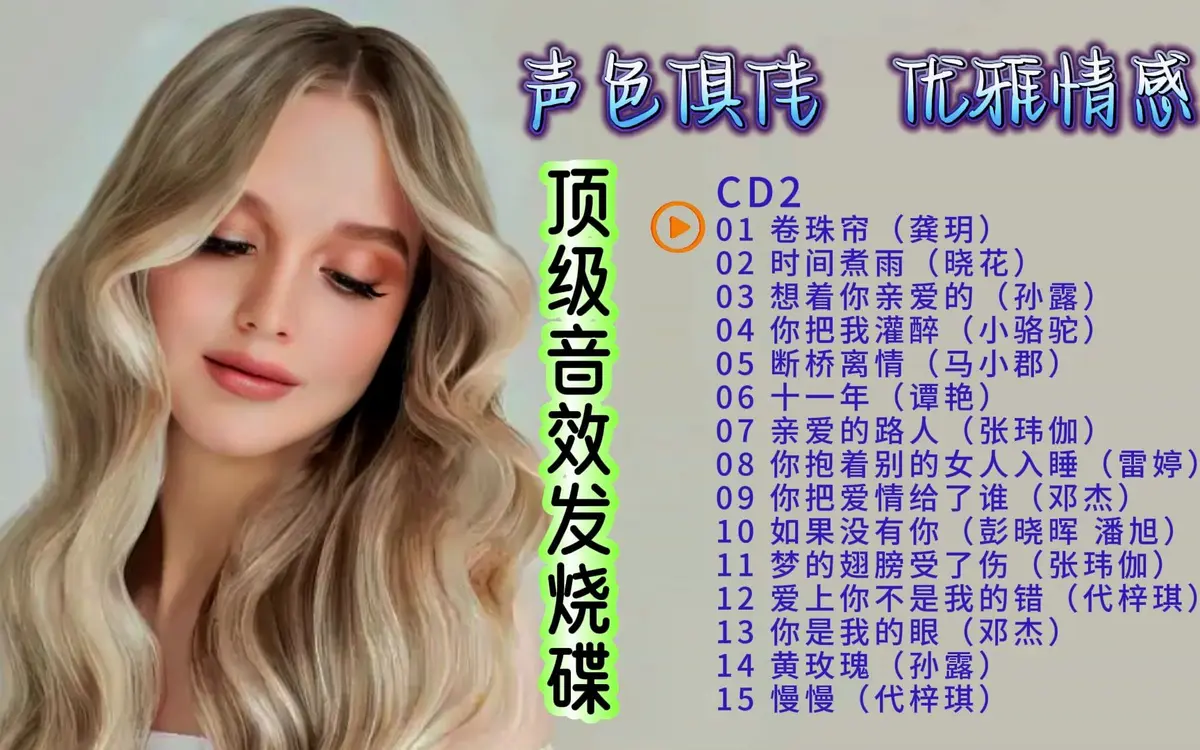 赵鹏/陈瑞/江智民/孙露/HIFI发烧人声男女声试音无损音乐光盘车载U盘可用